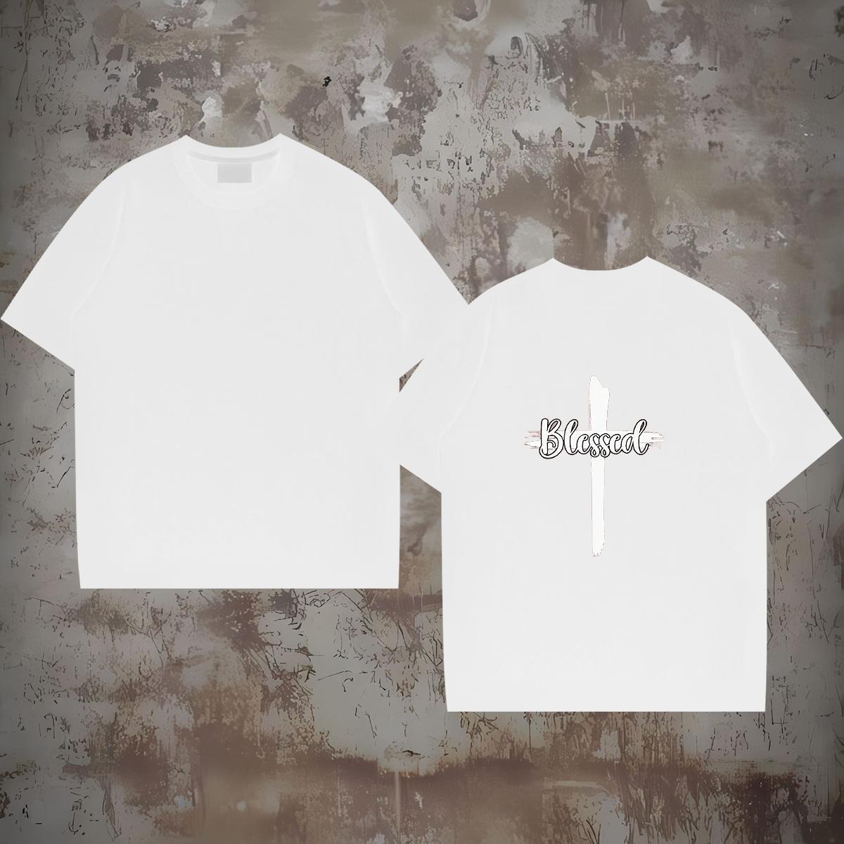 2024 T-Shirts for Men letter Wear 230g Cotton Street wear Hip Hop High Quality Asian Size Breathable Short Sleeve Men Tees