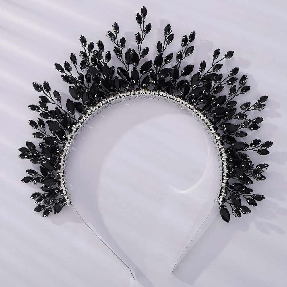 Rhonestone Bridal Crown for Women Headpiece Handmade Wedding Hair Jewelry Accessories Fashion Party Prom Tiaras Ornaments 240805