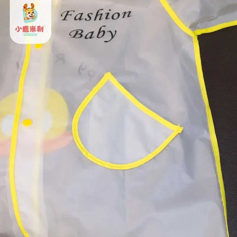 Childrens Raincoat Girls Boy Transparent Waterproof Outdoor Tudent Rain Jacket Suit Poncho Coat Kids Cover RainWear Polyester Y240810