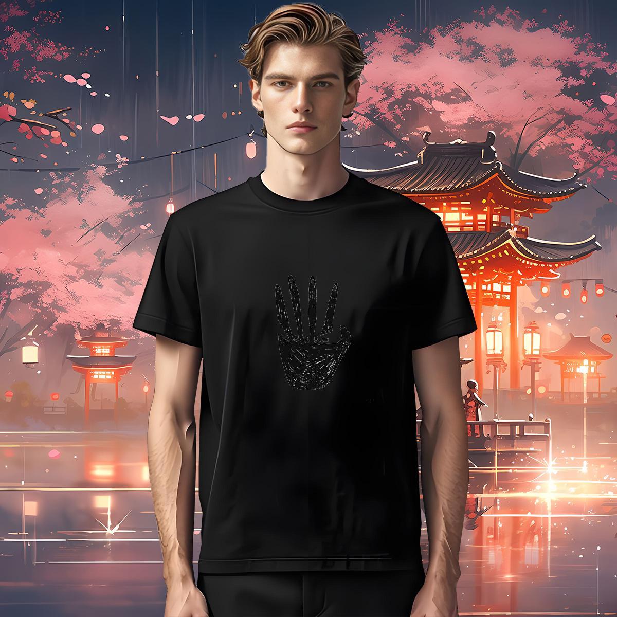 Soft hands T-Shirts for Men Anime Printing Street Men Clothes T-Shirt 230g Pure Cotton Free Shipping Short Sleeve Soft Plus Size Cartoon Polos