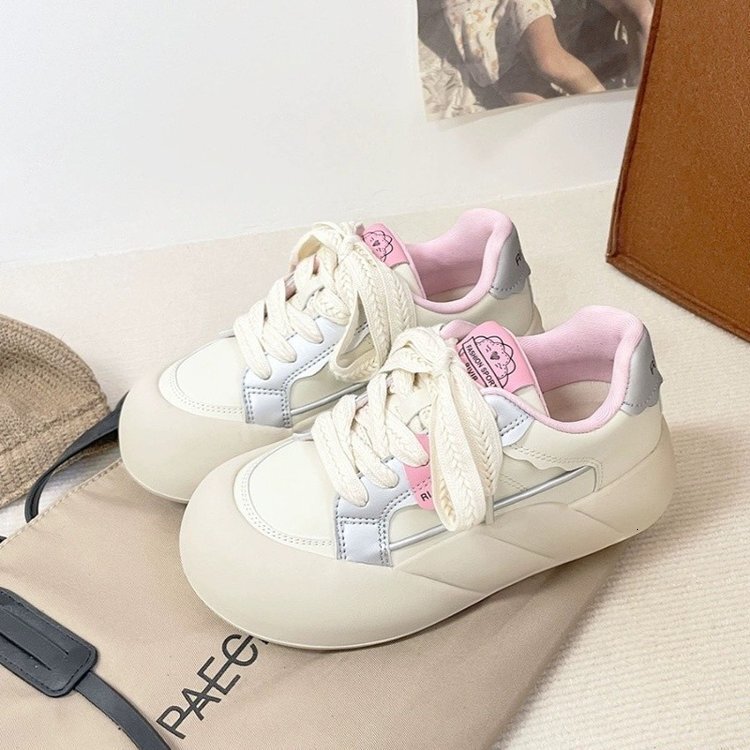 Ddmysports S New Color Block Spring Summer Breathable Women S Shoes Thick Sole Elevated Casual Board Sports Durable And Trendy Outdoor