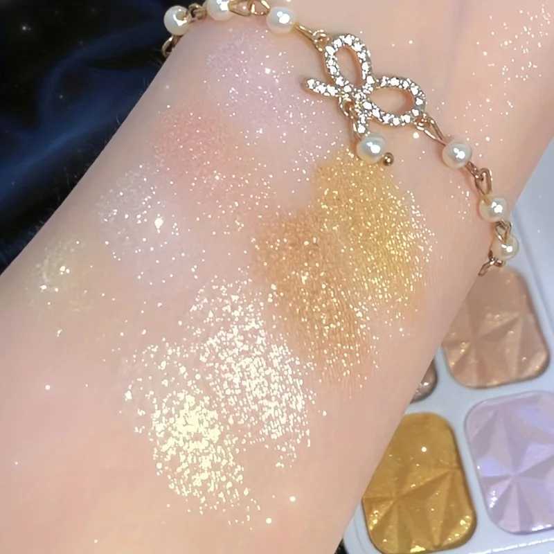 8-color diamond glitter low light highlight eye shadow palette for long-term low light treatment of face and bodyW241212