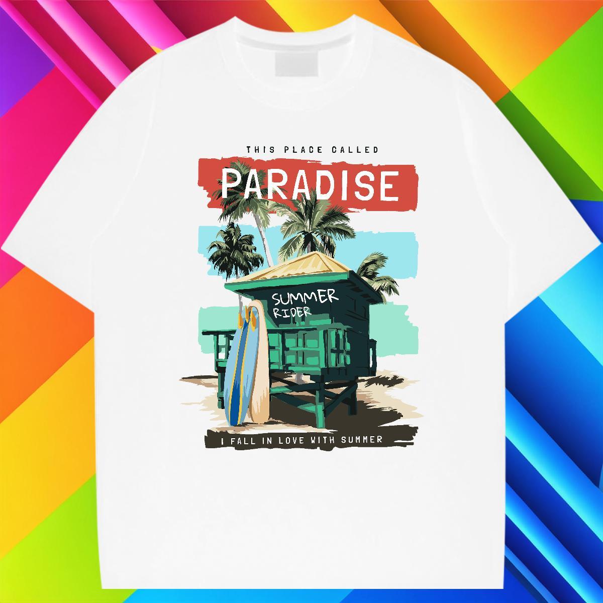 Designer House T shirt Sports Casual Men Tees 230g Pure Cotton Classic Crew Neck Cartoon Printing L-4XL Wear