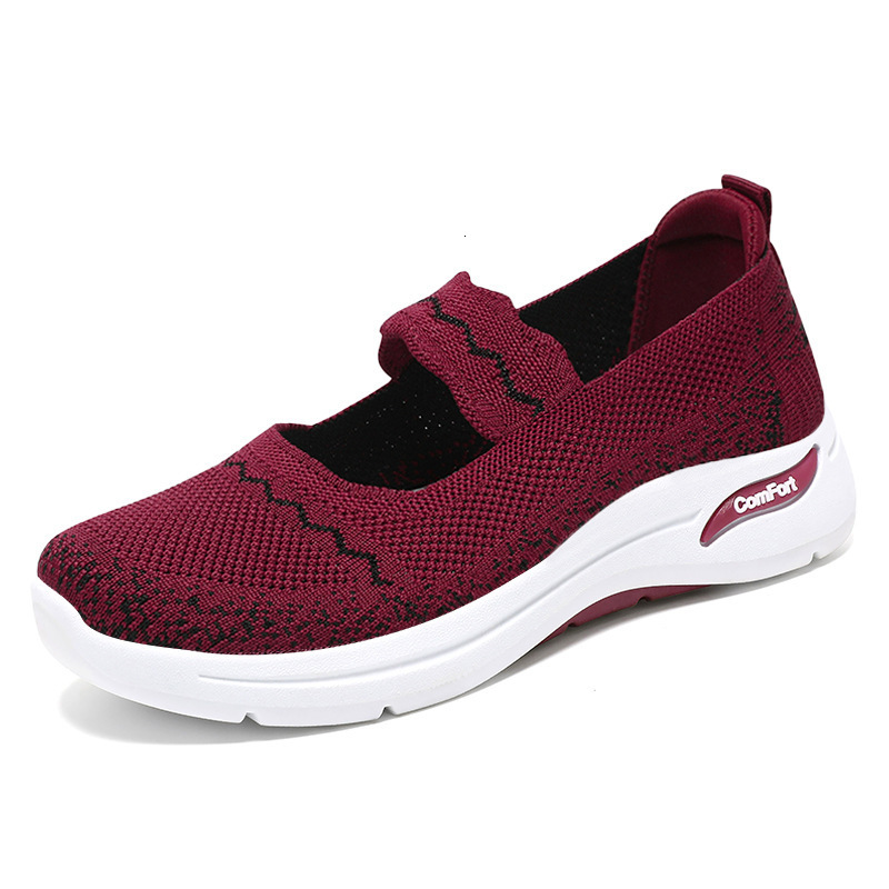 Ddmysports Shoes In Summer Mom S Lightweight And Comfortable Walking Shoes Fly Woven Breathable Casual For Women Outdoor