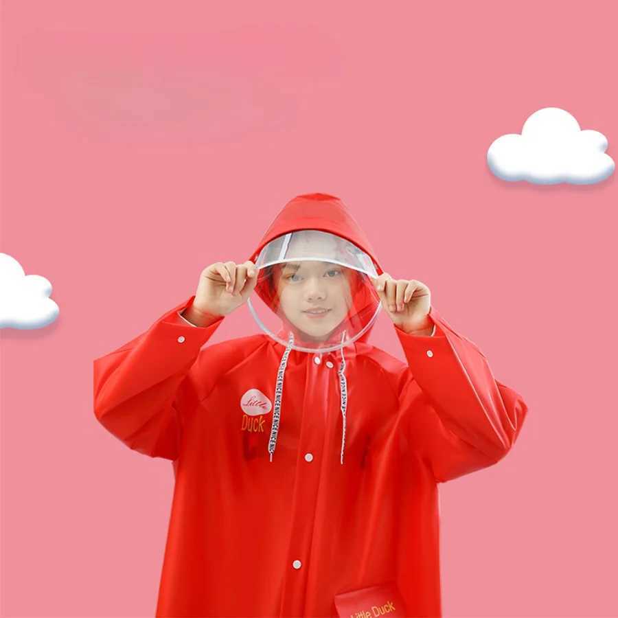 A childrens raincoat suitable for male and female primary school students middle and high school students rainproof poncho Y240810