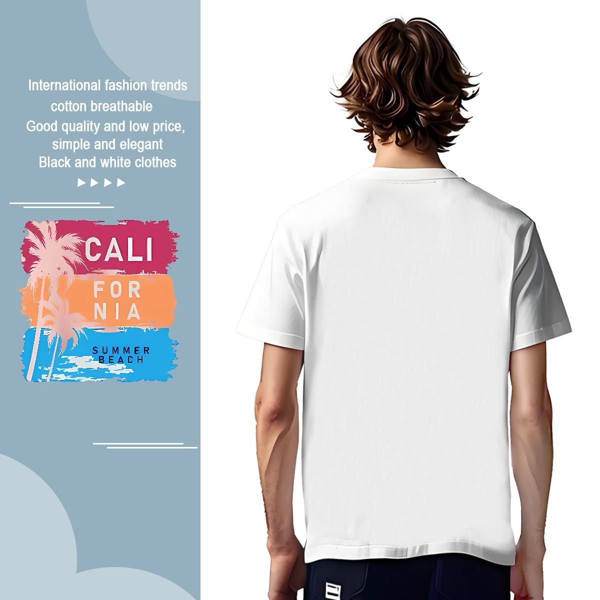 Factory Direct 230g Pure Cotton T shirt letter Sports Casual Men Clothes T-Shirt Tops Tees Short Sleeve O-Neck Popular Graphic