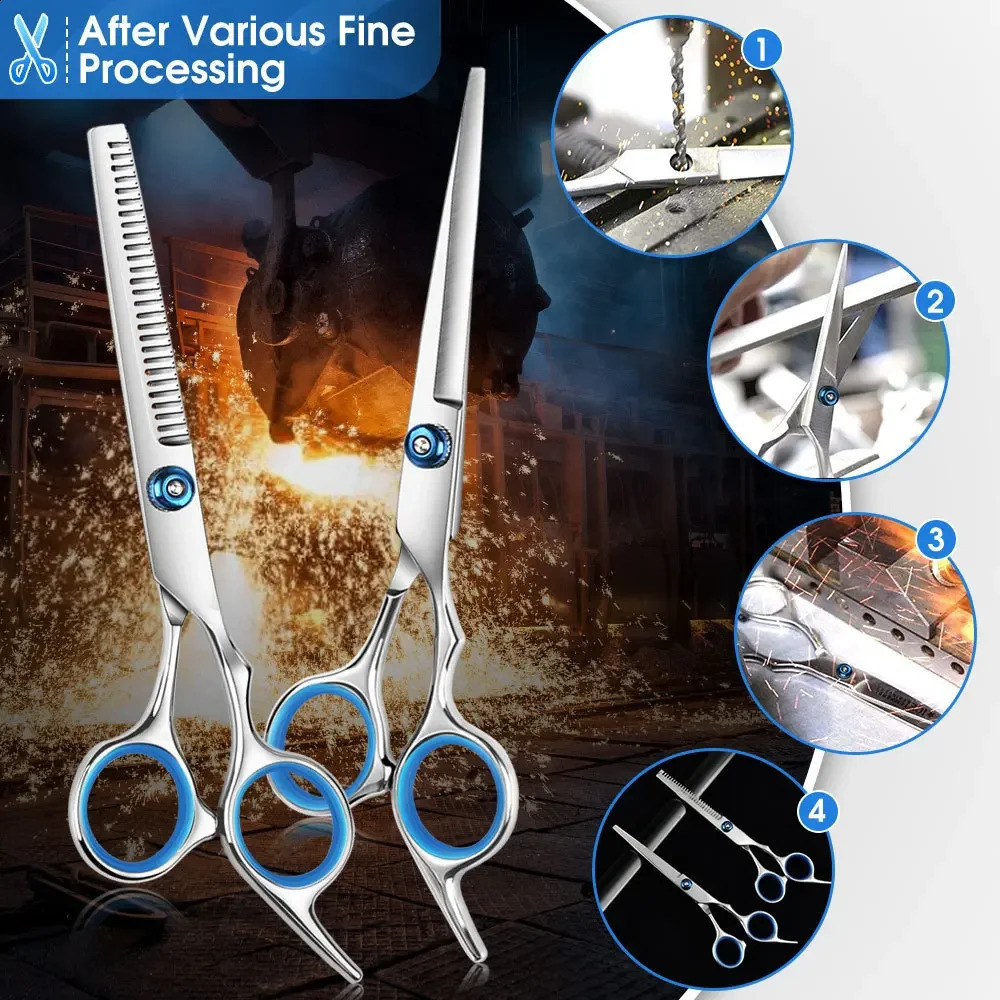 Hairdressing Scissors 6 Inch Professional Hairdressing Scissors Cutting Thinning Scissors Barber Shear Accessories 240805