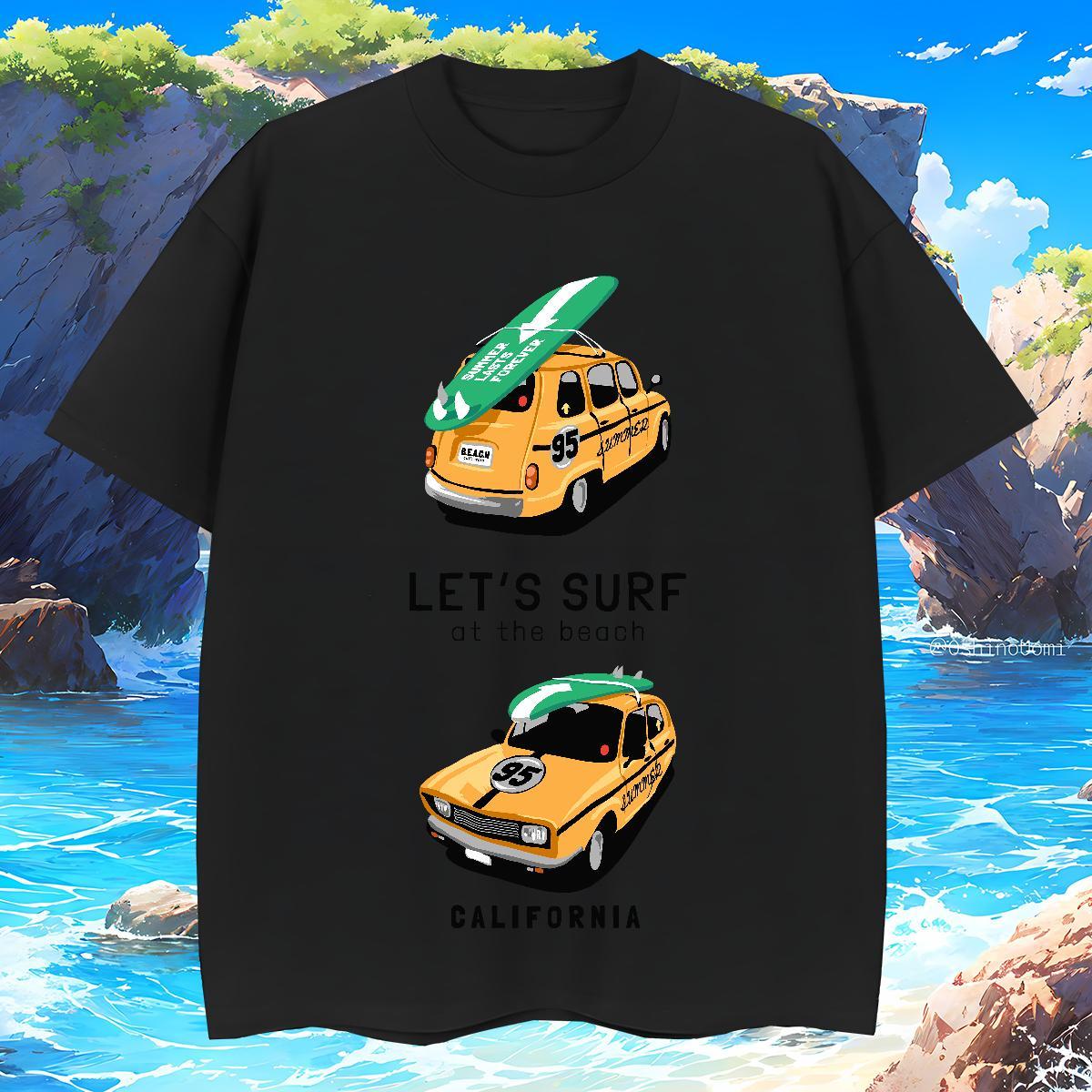 Popular Men Tshirts car 230g Pure Cotton Summer Casual Breathable T-Shirts Asian Size Fashion New Clothes
