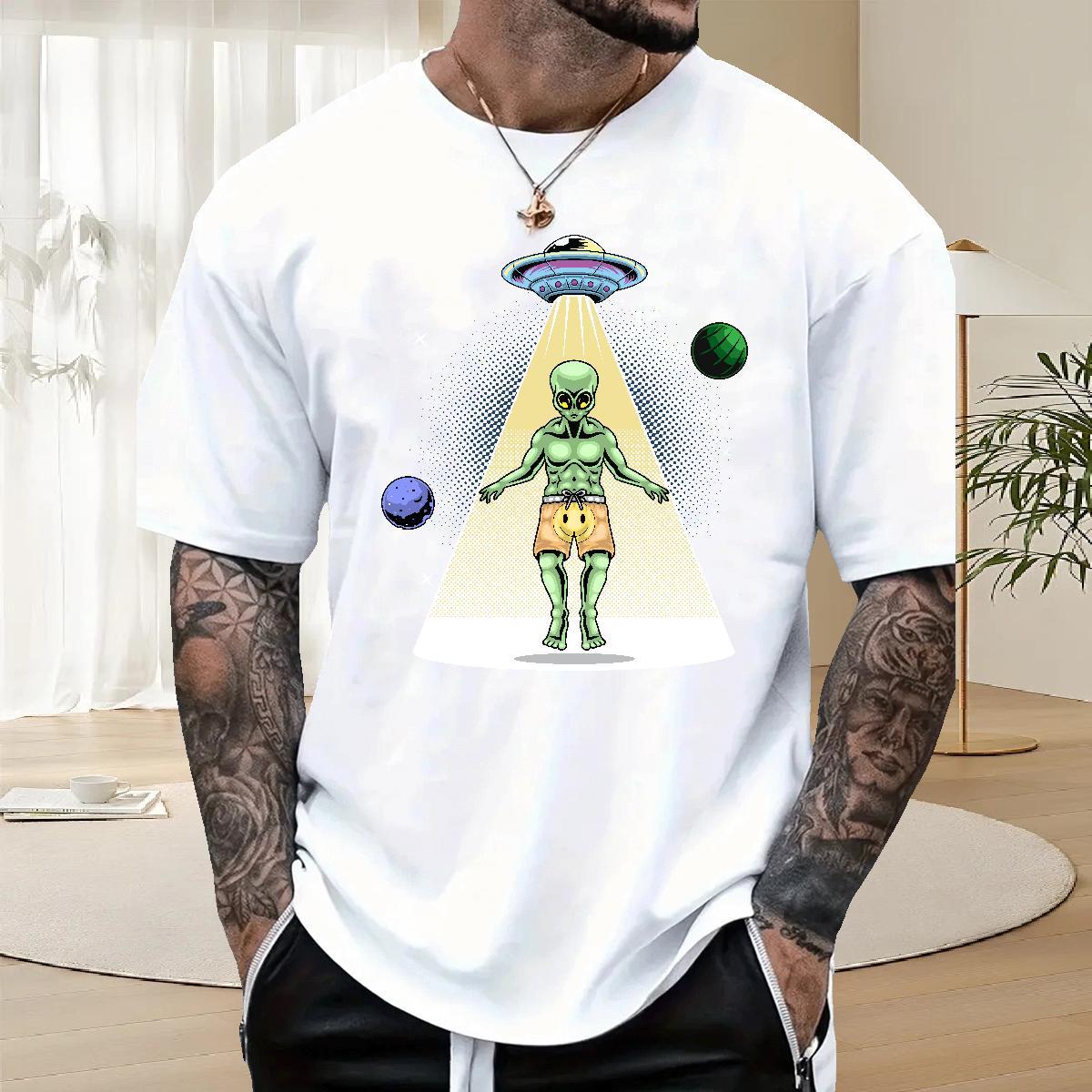 Fashion Design T Shirts Men ET Clothings 230g 100% Cotton Sport TOP Quality Plus Size Cartoon Short Sleeve O-Neck Men Tops Tees