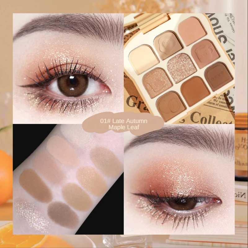 NOVO Toast 9 Colors Matte Eyeshadow Palette lescent Eye Plate Cute Makeup Palette Female Cosmetic Lasting Nature BeautyW241212