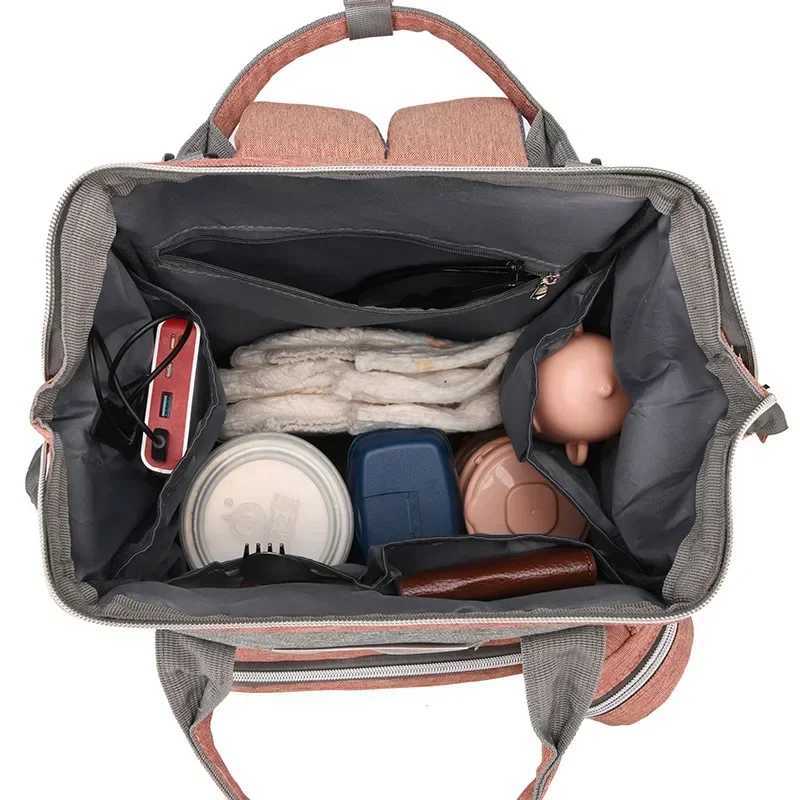 Mom bag USB charging diaper bag waterproof Oxford multifunctional large capacity pregnant backpack W240812
