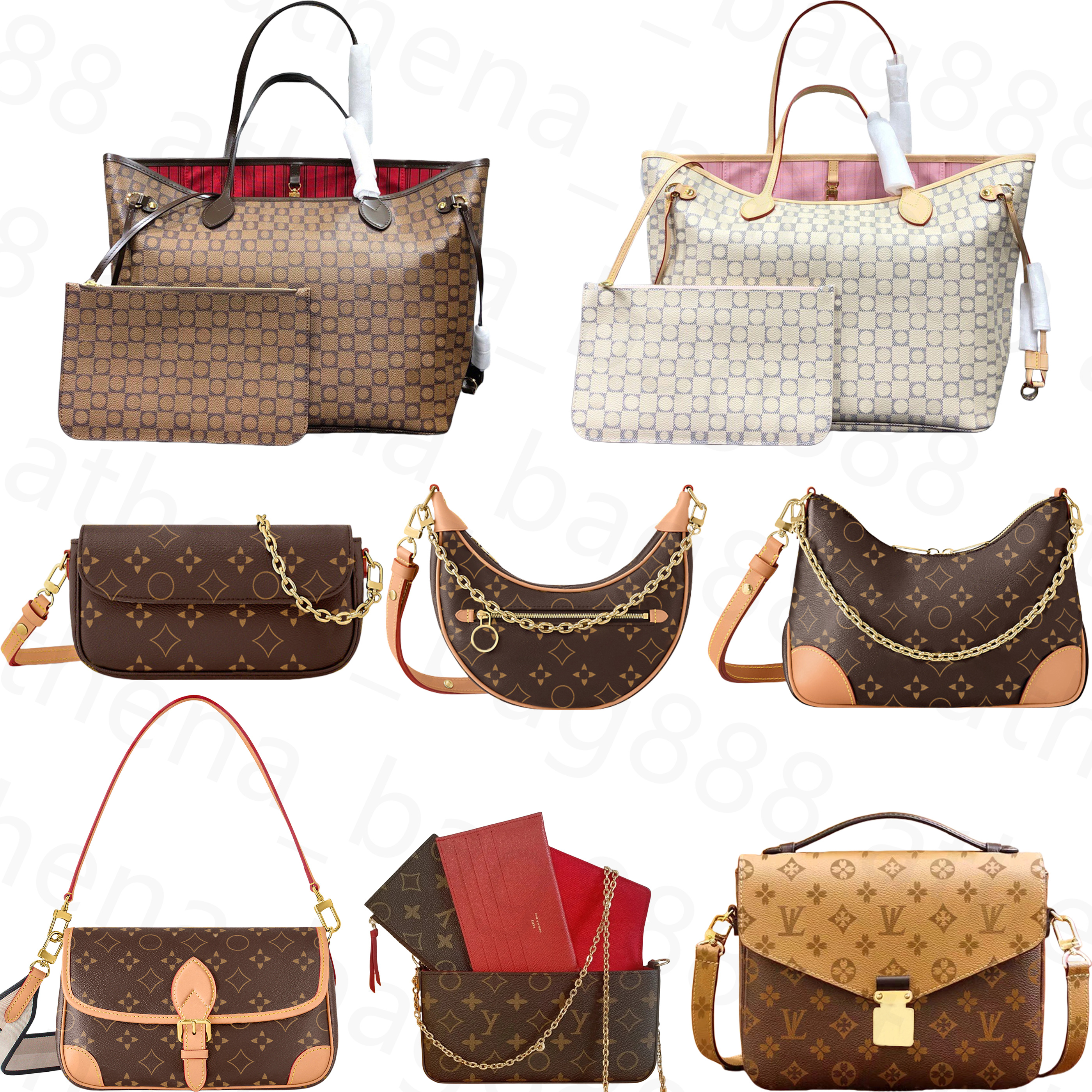 Tote Bag Designer Bag Women's Classic Handbag Purse Leather Shoulder Bag Leisure Multifunctional Large Capacity Shoulder Bag Shopping Bag Old Flower Handbag 05