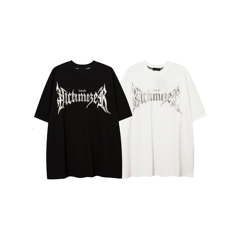 Mens Clothing Design Sense China-chic Style Cool Fashion American Street Small Crowd Couple Clothes Ins Short Sleeved T-shirt