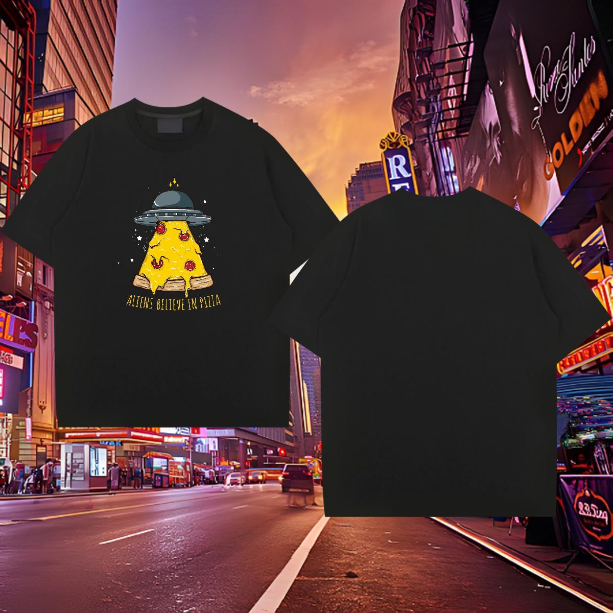 New Arrival T-Shirts ET Tees Shirts 230g 100% Cotton High Street Hip Hop Comfortable Black White Short Sleeve Soft Men Tees
