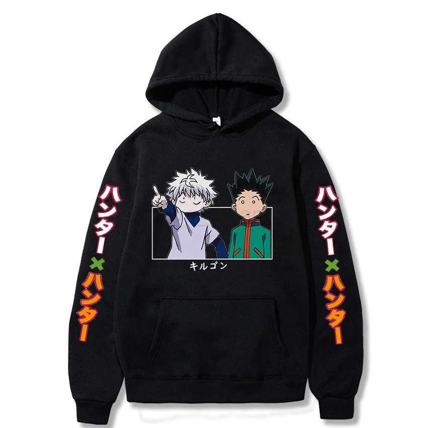 Hunter X Hunter Japan Anime Men Women Hoodies Harajuku Gon Killua Print Plus Size Sweatshirt Unisex Autumn Winter StreetwearXJ240812