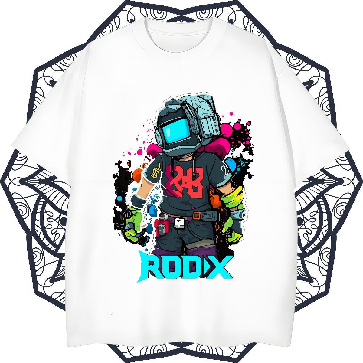 Brand Men Tshirts robot 230g 100% Cotton Daily Wear Short Sleeve Soft T-Shirts DIY Printed 2024 Designer Clothings