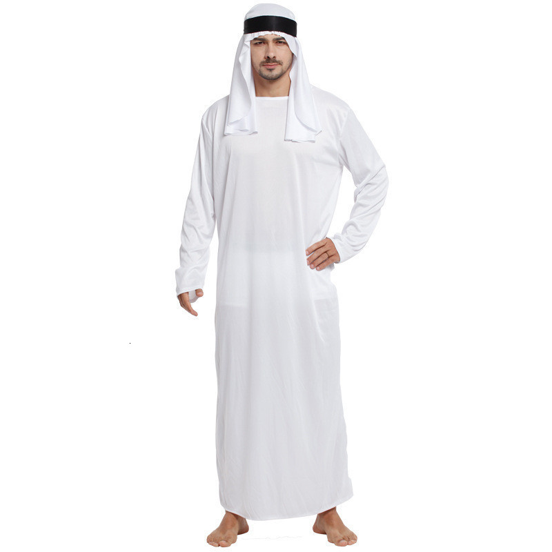 Mens clothing Arab Middle UAE mens long sleeved Muslim Eastern crew collar Maxi Dubai Thobe Long Abaya 240808