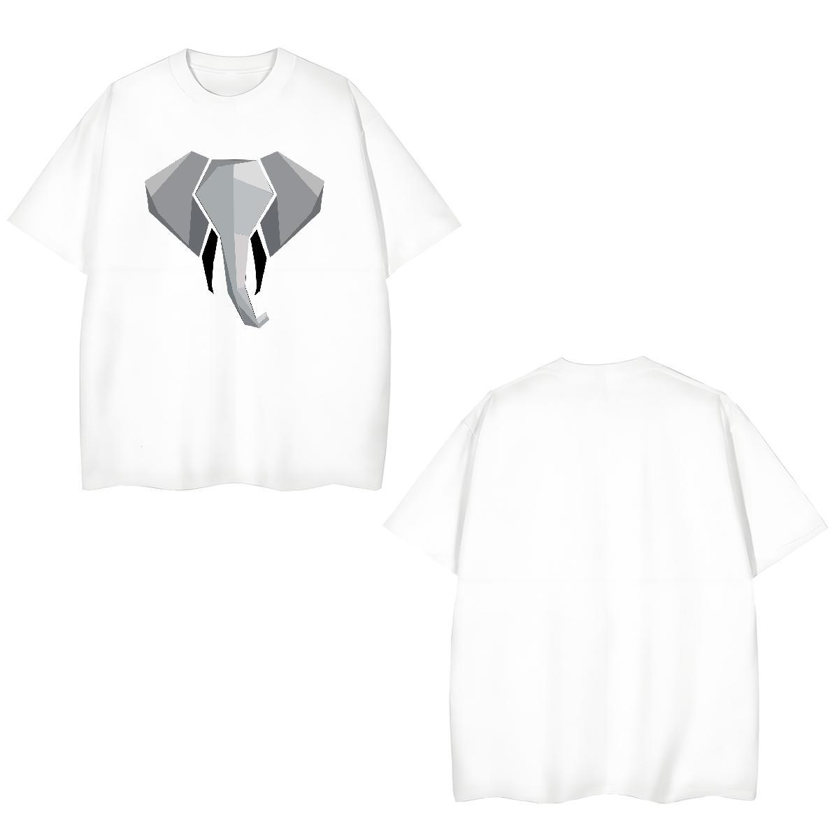 Wholesale Men T Shirts Elephant O-Neck Short Sleeve Anime Printing Street Custom Cartoon 230g Cotton Mens Tshirts New Designer Tee Shirt