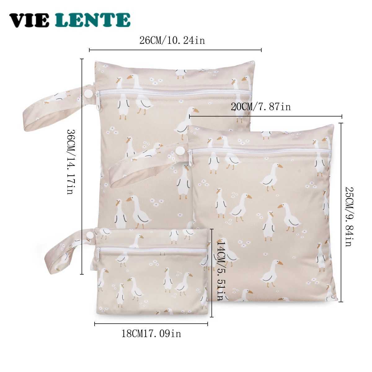 Elinfant 3-Piece Recycled Fabric Waterproof Dry Bag Portable Urine Bag Sanitary Storage Bag Baby Replacement Bag W240812