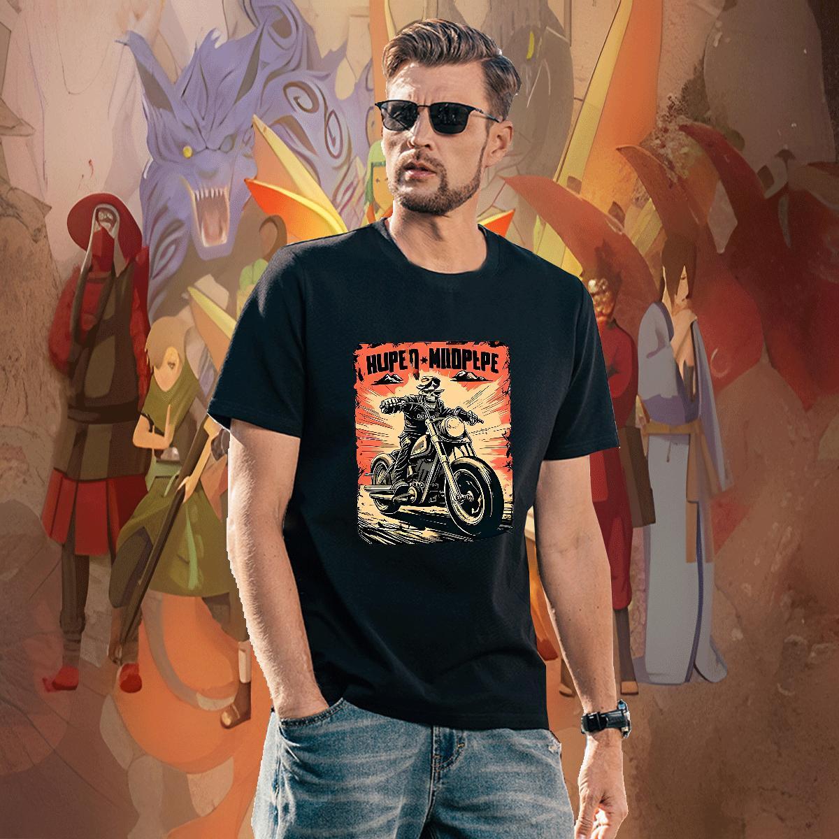 DIY Customized 230g Pure Cotton Mens T Shirts Anime Printing Street Couples T Shirts Tops Shirt Crew Neck Breathable Designer Asian Size