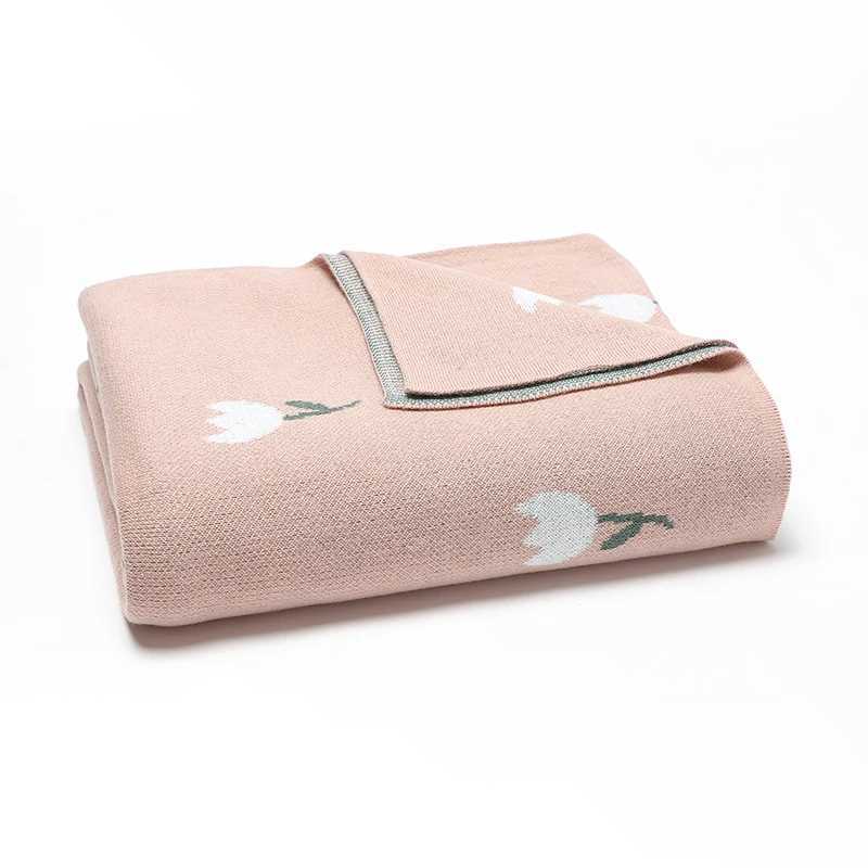 Newborn baby blanket 100 * 80cm breathable cotton knitted baby crib for boys and girls honeycomb 100 * 80cm outdoor throwing game mat for young childr