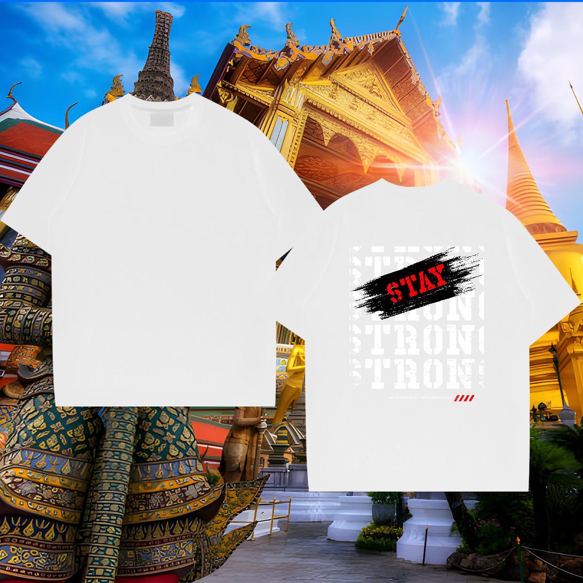 2024 New T Shirt For Man letter Tops 230g Pure Cotton Casual Daily Wear Designer Custom Print Plus Size Crew Neck Men Clothes T-Shirt