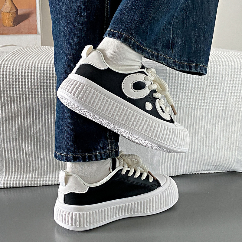 Ddmysports Spring New Panda Songcake Versatile Casual Thick Sole Student Korean Daily Board Shoes Live Broadcast XT Outdoor