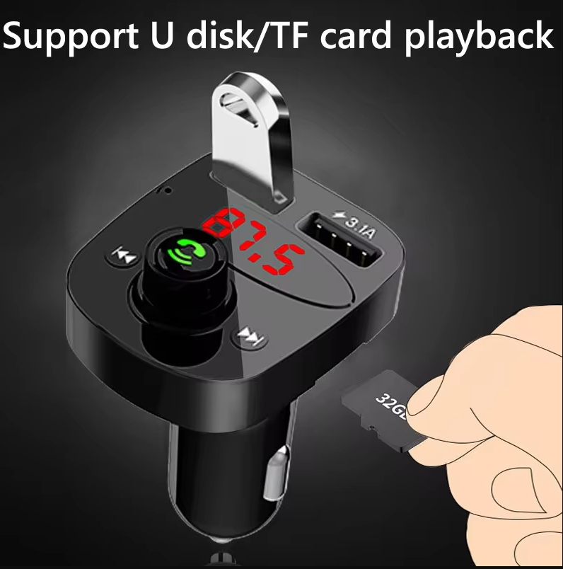 Bluetooth Car MP3 Player Multifunctional Dual USB Car Charging Cigarette Lighter Hands-free FM Bluetooth Transmitter