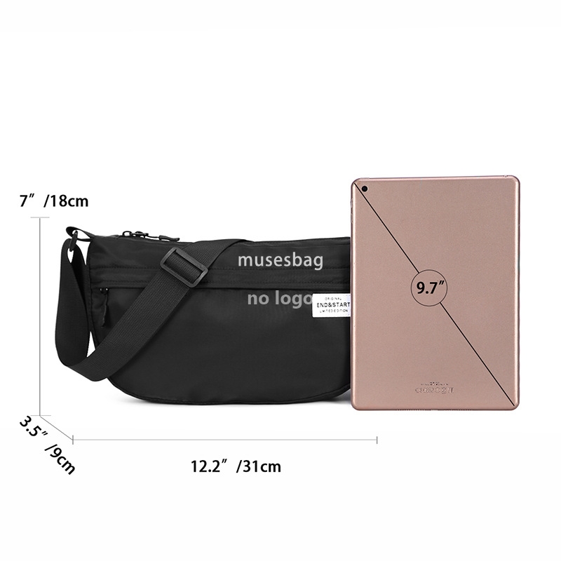 Japanese street sports crossbody bag Oxford cloth waterproof casual shoulder bag Korean male dumpling bag cycling messenger bag