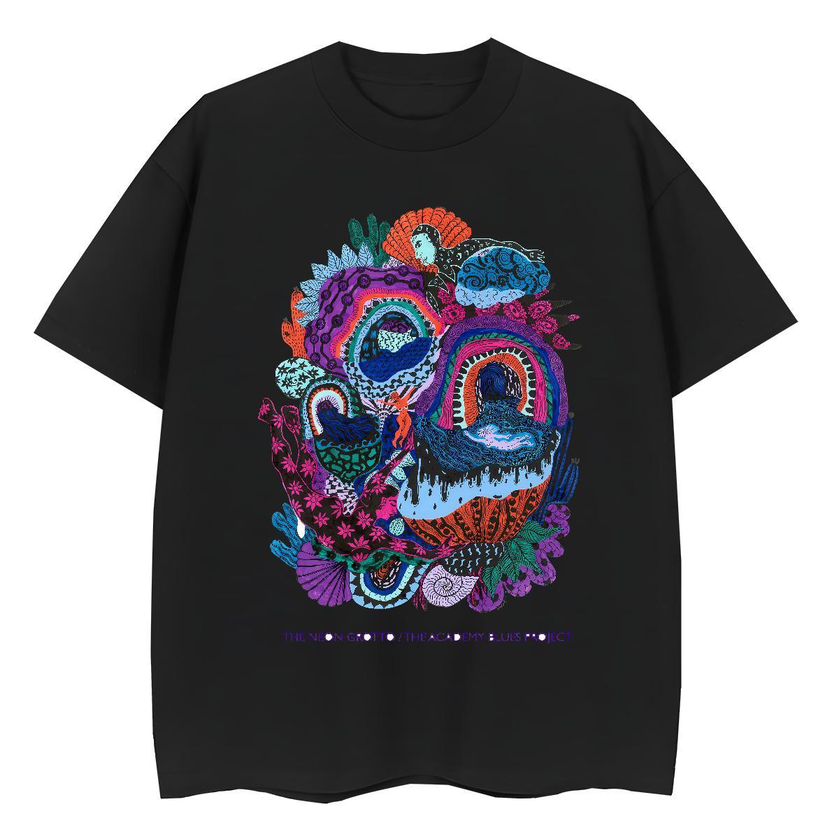 Unisex Men Clothes T-Shirt Hip Hop 230g Cotton Cartoon Print Breathable Short Sleeve snake T shirt Fashion Casual Polos