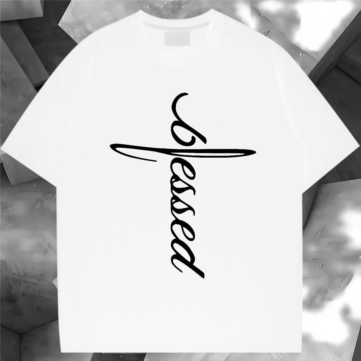 Custom Man T Shirts letter Tees Shirts 230g Pure Cotton Street Casual High Quality DIY Breathable Tshirt for Man Woman