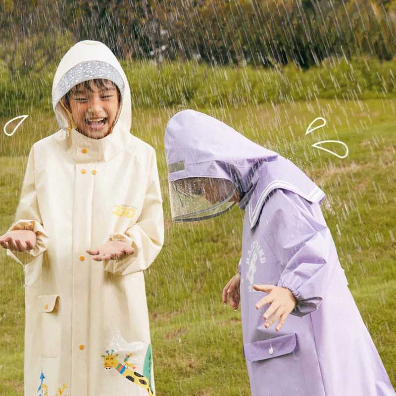 Childrens Raincoat Japanese Kindergarten Boys and Girls School Rainproof Clothing Waterproof Coat Cartoon Cute Raincoat Y240810