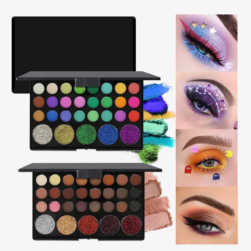 40/35/29/24 Color Eyeshadow Palette Earth Color Matte Waterproof Women Shiny Glitter Eye Shadow Makeup Lasting Korean CosmeticW241212