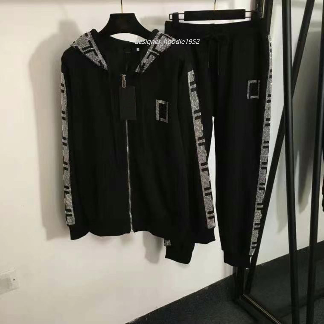 Women's Two Piece Pants Designer women tracksuit womens two pie pants designer hoodie trousers cotton casual sports set zipper hooded cardigan coat TFYT