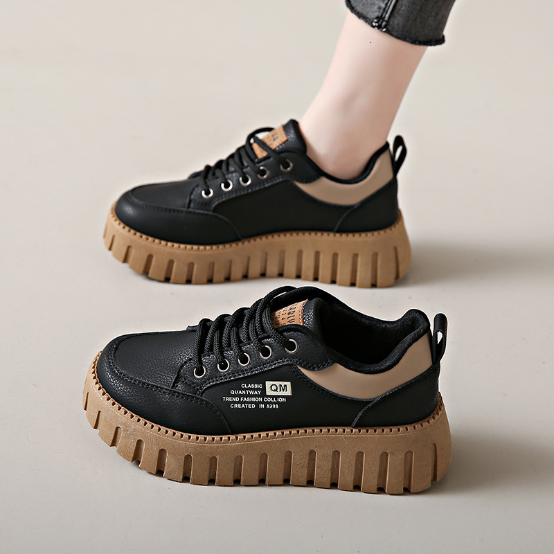 Ddmysports Little White Female New Student Korean Edition Instagram Trendy Versatile Thick Sole Board Spring And Autumn Casual Shoes XQ Outdoor