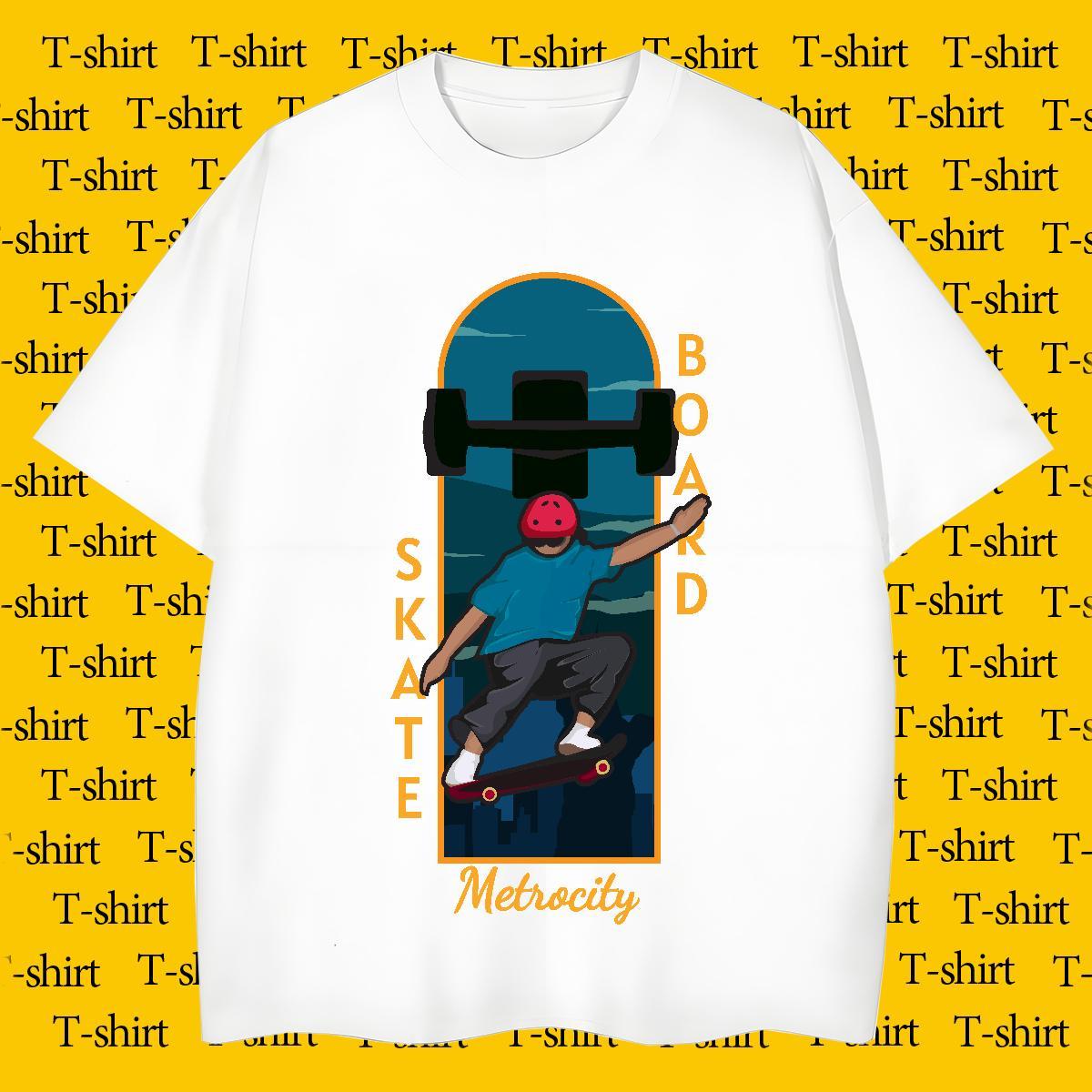 Brand Tshirt for Man Woman painting 230g Cotton Casual Breathable Short Sleeve Men T Shirts Custom Print Plus Size Fashion Casual Tshirts