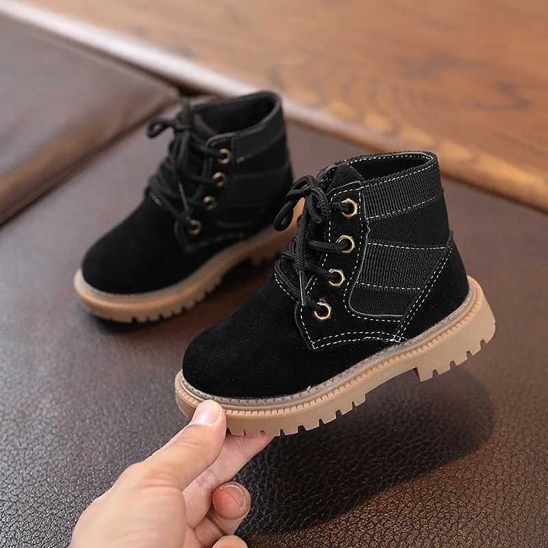 Childrens boys and girls single boots childrens war wolf boots childrens fashion shoes anti slip childrens boys and girls shoes W240810
