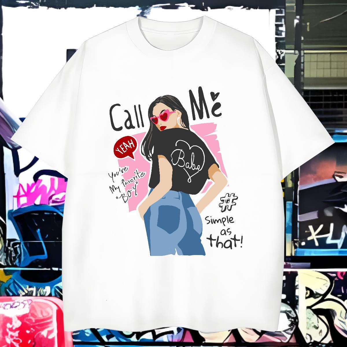 T-Shirts 230g Cotton person Hip Hop Street Breathable Crew Neck White Plus Size Men Tshirts 2024 High Quality Tees
