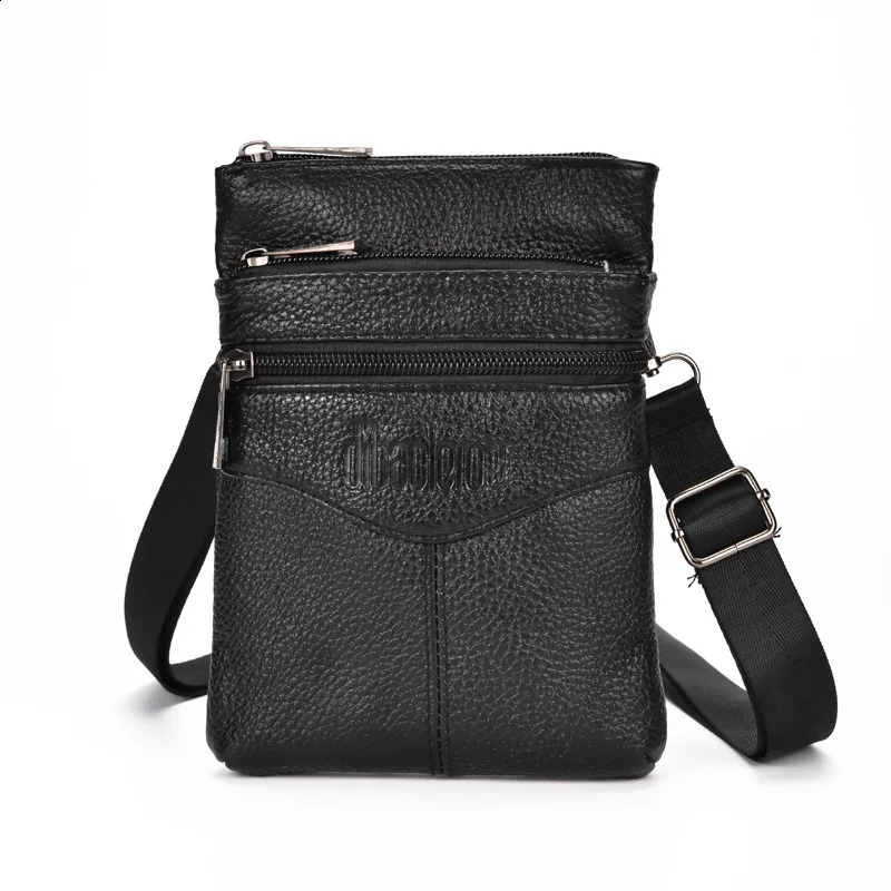 Mens briefcase business peoples casual top denim phone bag small cross body shoulder strap zipper travel 240810