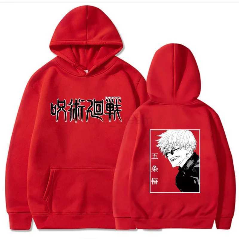 Funny Gojo Satoru Hoodies Jujutsu Kaisen Anime Print Warm Mens Sweatshirts Oversized Manga Clothes Casual Fashion Man HoodiesXJ240812