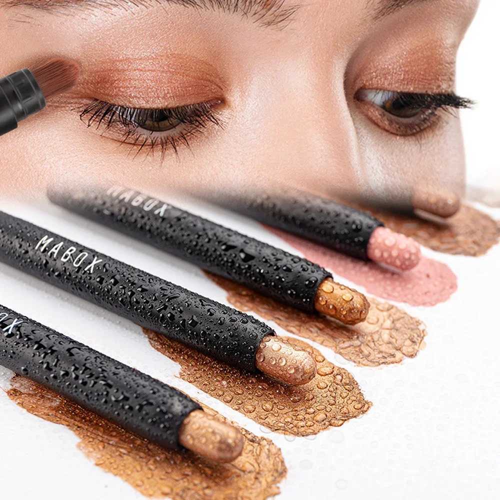 Double-ended Eyeshadow Stick 12 Colors Lasting Glitter Shimmer Eye Shadow Highlighter Pen Waterproof Sparkling Eye Beauty MakeupCL240812