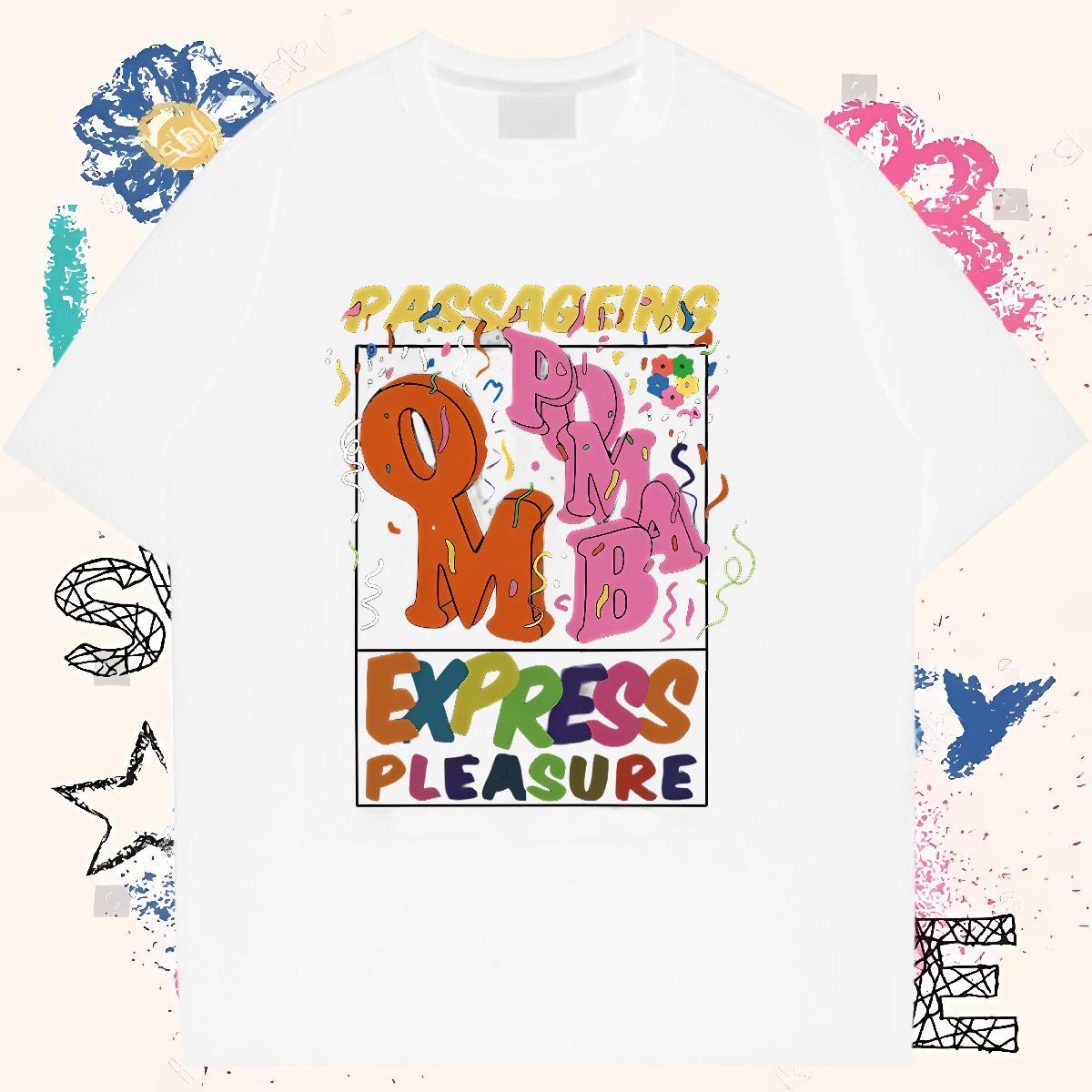 Custom T Shirts Men letter Tops Tees 230g Cotton Street Soft Plus Size Cartoon Breathable Short Sleeve Men Tees