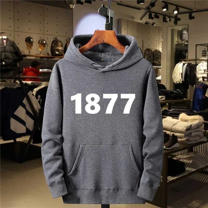 Printing 1877 unisex sweatshirt mens hoodie warm wool sweatshirt hip-hop trend autumn fashion casual hoodieW240724