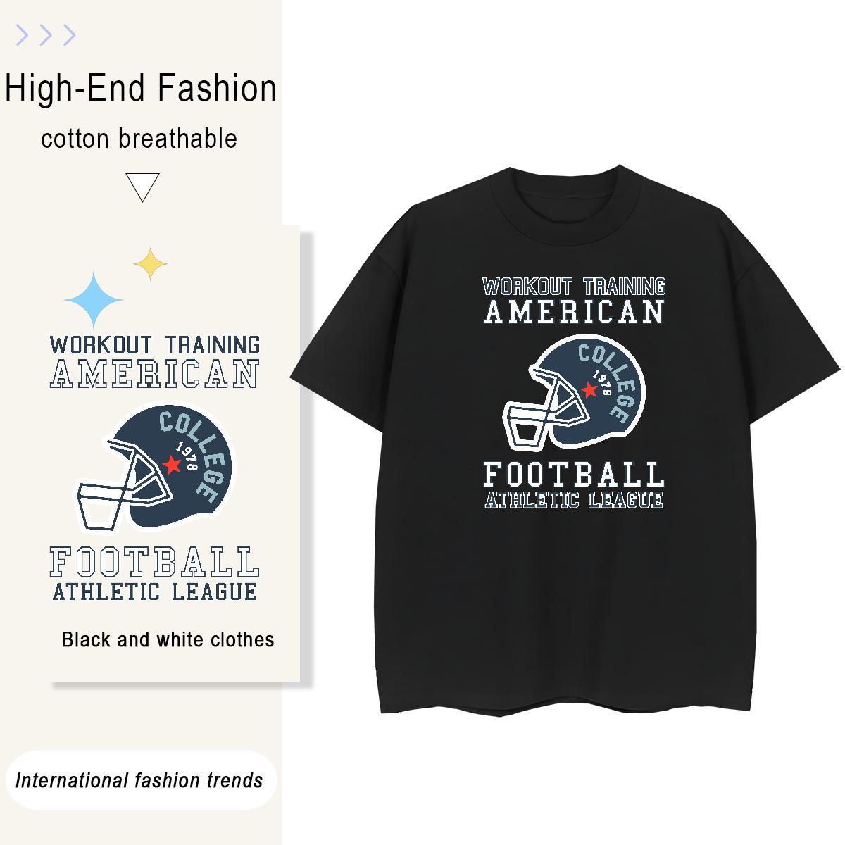 Brand Men Clothes T-Shirt Street wear Hip Hop 230g 100% Cotton DIY Printed Round Neck Short Sleeve letter Men T Shirts Fashion Design Tops Shirt