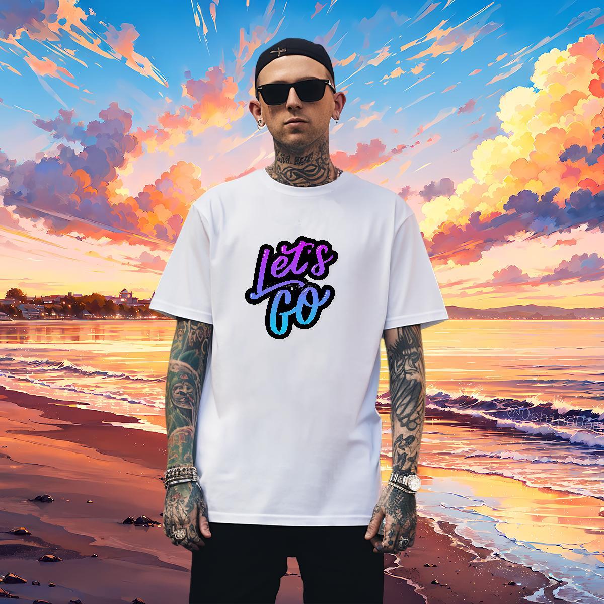 Brand Mens Tshirts letter 230g Cotton Street Casual Breathable Crew Neck T-Shirts Custom Print Oversized Customized Polos