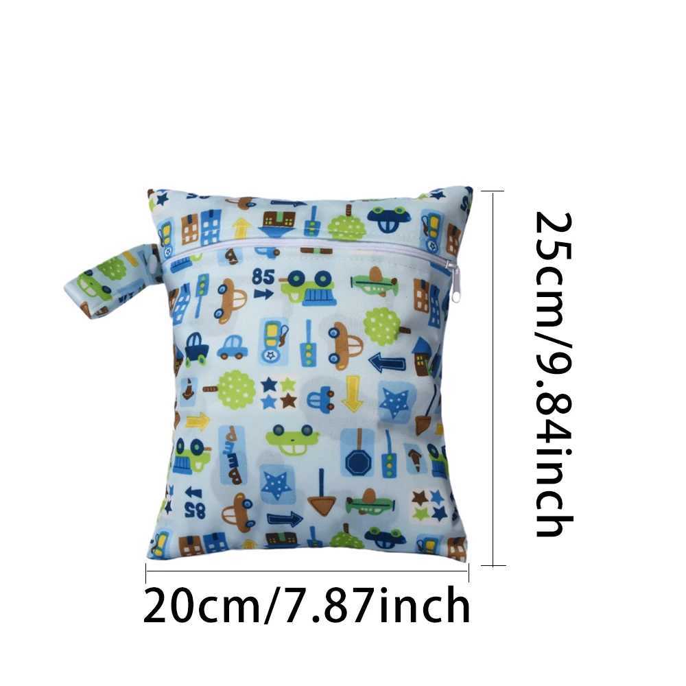 2PCS 20 * 25CM/7.87 * 9.84 inch baby stroller diaper wet bag womens care mens cushion bag waterproof PUL buckle handbag mom outdoor W240812