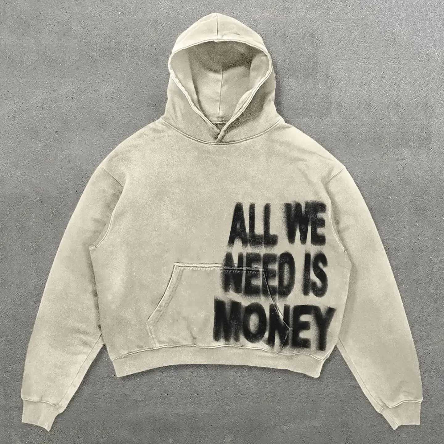 Personalized street diy portrait large print hoodie 2024 men and women who am I letters casual loose y2k black clothes harajuku CL240812