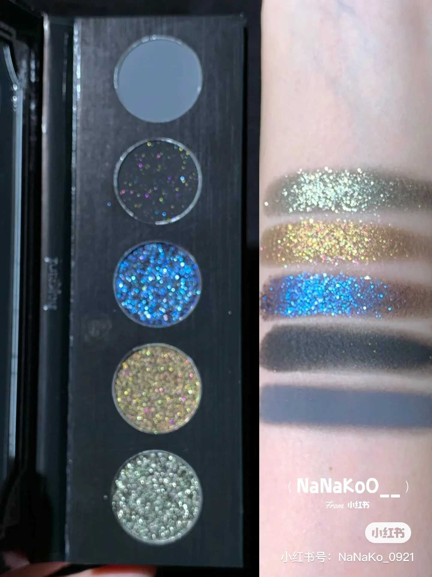 Haggard Scepter Smoky 5 color Eyeshadow Palette Black Gold Chameleon Flash Contouring Matte EyeshadowCL240812