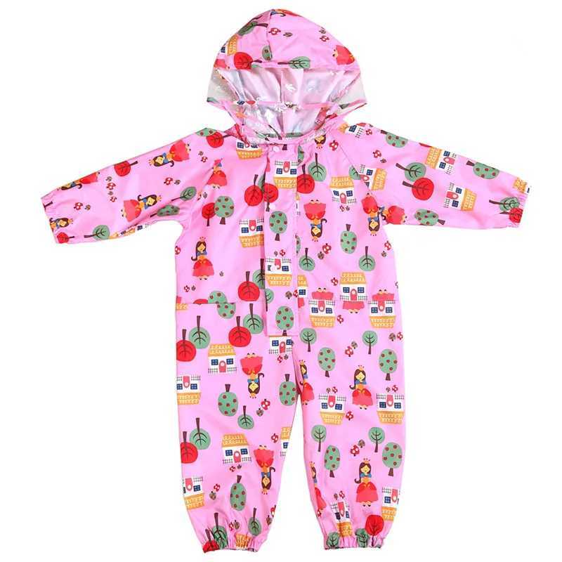 75-135CM Waterproof Raincoat For Children Kids Baby Rain Coat Poncho Boys Girls Primary School Students Siamese Raingear Y240810