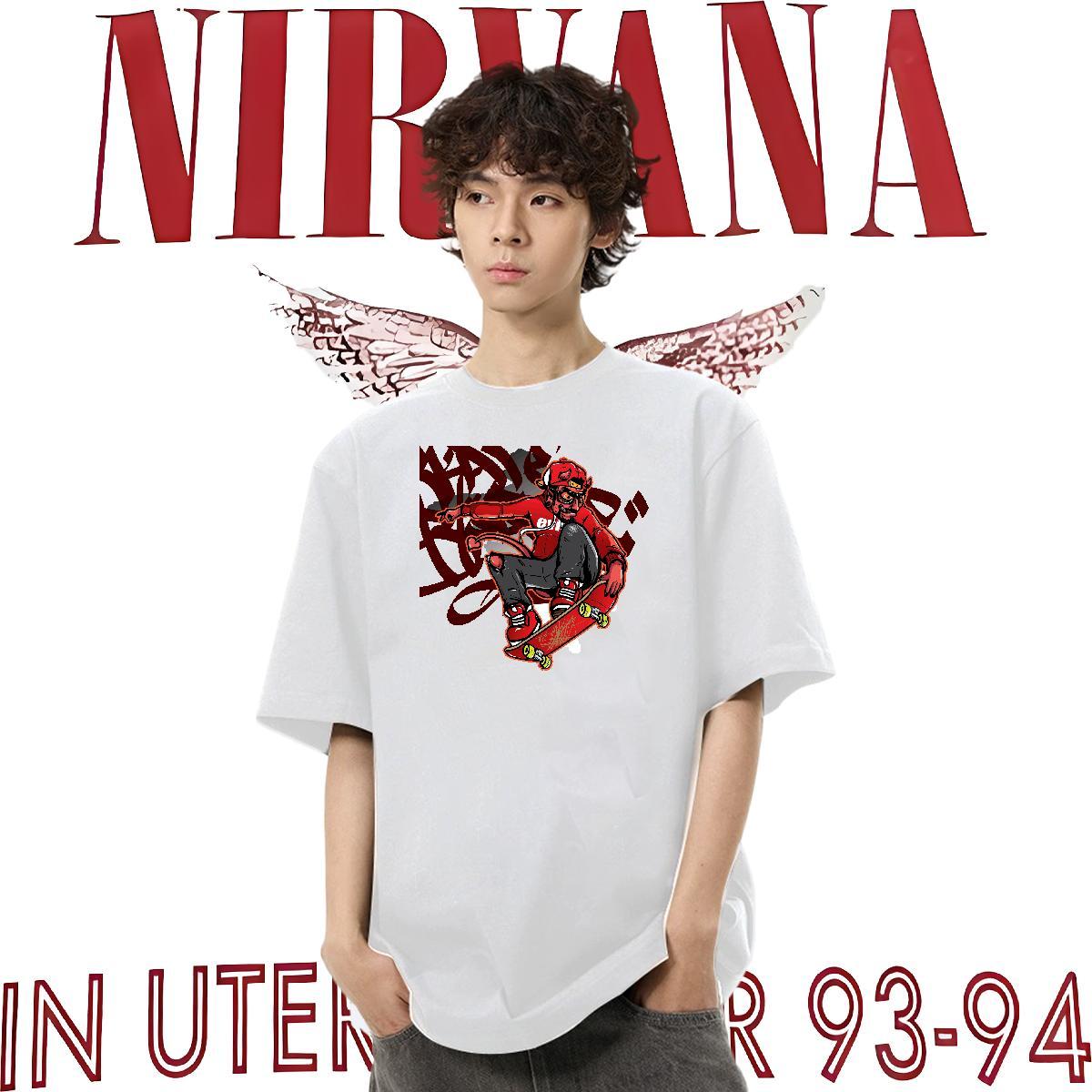 Fashion New T shirt skateboarding Tee Shirt 230g 100% Cotton Street wear Hip Hop Cool Design Custom Cartoon Breathable Soft Tshirts